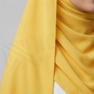 Hiyab de Chifón de Color Sólido para Mujer, Transpirable, para Uso Diario, Pañuelo Étnico de Oriente Medio - Product Image 3