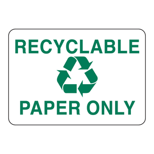 Panneau de signalisation en papier recyclable uniquement pour zones de recyclage, 7 po H x 10 po L, panneau de signalisation routière - Product Image 3