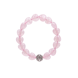 SOULWISE Tibetan <b>Silver</b> Crystal <b>Beaded</b> Heart Shape Stretch <b>Bracelet</b> for Women-Romantic Wedding & Party Gift Jewelry - Product Image 1