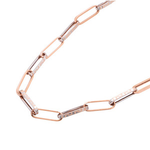 Chaîne pour homme en or rose 18 carats, 8,690 g, taille standard, collier en or véritable pour hommes, chaîne à maillons de luxe, bijoux fins, élégant accessoire pour le cou - Product Image 3
