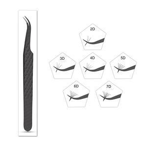 Pinzas para Pestañas de Alta Calidad al por Mayor, Pinzas Curvas para Extensión de Pestañas de Volumen, Herramientas de Precisión de Acero Inoxidable para Pestañas de Fábrica - Product Image 5