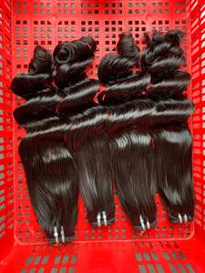 Paquetes de cabello brasileño ondulado del océano Enredos y desprendimiento libres Extensiones de cabello humano vietnamita barato de 30 pulgadas de longitud - Product Image 4