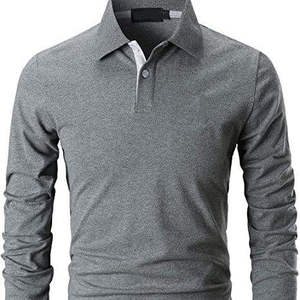 Camisetas Polo de Manga Larga de la Mejor Calidad, 100% Algodón, Camisa para Hombre, Camisetas Polo Personalizadas de Poliéster/Algodón, Soporte OEM 2026 - Product Image 2