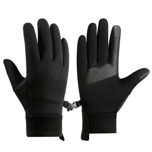 Brown Leather <b>Touchscreen</b> Needle Detection Winter <b>Gloves</b> Breathable Eco-Friendly Wrist Length Warm Outdoor Casual Use - Product Image 1