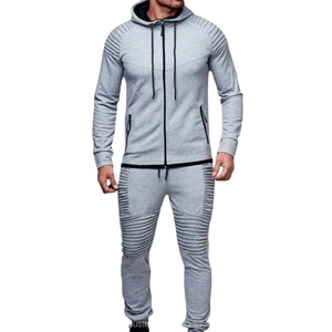 Nuevo Diseño, Conjunto Deportivo Casual de 2 Piezas para Hombre, Sudadera con Capucha y Pantalones Largos con Bolsillos con Cremallera y Cordón, Técnica Lavada, OEM Disponible - Product Image 6