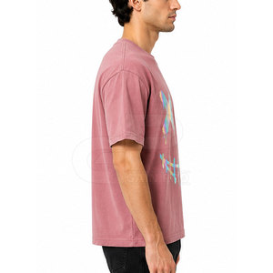Camiseta Urbana con Gráficos Reflectantes Minimalistas para Hombre, Camiseta Holgada de Algodón, Ropa Cómoda y Transpirable a la Moda - Product Image 6