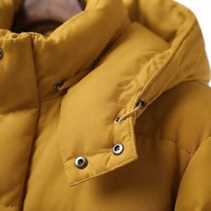Men's Long Winter Puffer <b>Coat</b> Quilted Warm Jacket Full Sleeve Stand Collar Functional Pocket Design - Product Image 5