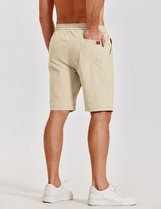Shorts chino pour homme, taille mi-haute, à boutons, anti-humidité, extensibles, style décontracté chic, pour l'été, avec logo personnalisé, pour le golf - Product Image 2