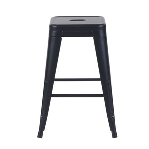 Ensemble de 2 tabourets de bar sans dossier en métal de 24 pouces, non empilables, avec montage facile et design peu encombrant - Product Image 5