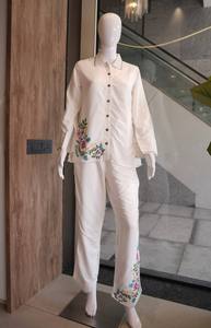 Nouvel ensemble de créateur pour femme en coton brodé, réversible, extensible, infroissable, séchage rapide, pour mariage, fête, toutes saisons - Product Image 5