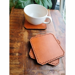 Posavasos de cuero negro de lujo personalizados al por mayor, antideslizantes, resistentes al calor, redondos, para bebidas, para bar, decoración del hogar. - Product Image 6