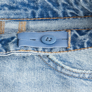 Jean en denim délavé à la pierre taille haute et coupe large pour homme, grande taille, coupe décontractée, en coton - Product Image 5