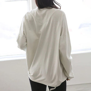 Camiseta Casual Extra Grande para Mujer, 100% Algodón Grueso, Transpirable, Talla Grande, con Botones, Personalizable, Ajuste Cómodo - Product Image 2