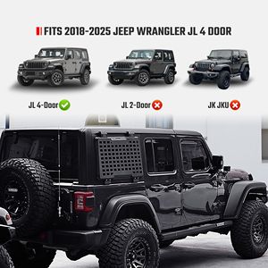 Sistema di Pannelli Molle per Finestrino Posteriore Jeep Wrangler JL 4 Porte 2018-2023, Sistema di Stoccaggio Modulare, Protezione e Decorazione, Portapacchi - Product Image 5