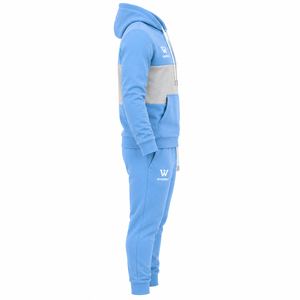 Wholesale <b>Boys</b> Heavyweight Hooded Athletic Tracksuit Two Piece Set Custom Printed Logo Zip Jacket Jogger Pants Breathable - Product Image 1