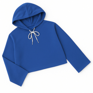 Sudaderas Cortas Personalizadas de Algodón y Elastano para Mujer con Mangas Raglán Estampadas - Product Image 1