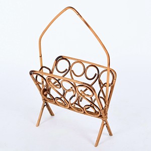 Accessoires de bureau en rotin naturel : porte-journaux, porte-revues, porte-dépliants - Product Image 1