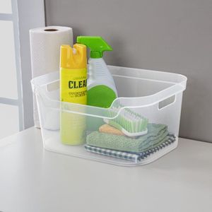 Confezione da 6 contenitori grandi in plastica trasparente con apertura frontale per un facile accesso e stoccaggio - Product Image 6