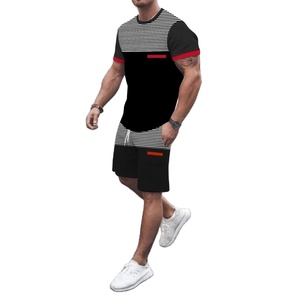 Tenue de sport deux pièces décontractée pour homme grande taille T-shirt de plage d'hiver Ensemble de survêtement 2 pièces confortable - Product Image 3