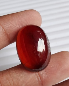 Cabochon ovale en grenat Hessonite naturel de qualité supérieure, pierre Hessonite en vrac pour la fabrication de bijoux, disponible à prix de gros. - Product Image 4