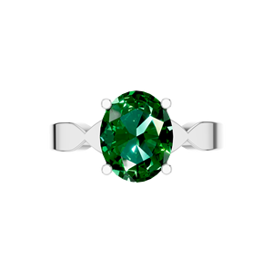 Anillo de Plata 925 con Certificado IGI, Oro Blanco, Cultivado en Laboratorio, Corte Ovalado, 3 Quilates, Engaste de Puntas, Joyería Fina Personalizada OEM ODM para Bodas - Product Image 3