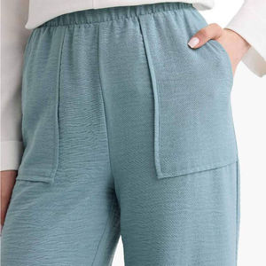 กางเกงจ็อกเกอร์ทรงขาบานสำหรับผู้หญิง ผ้าฝ้ายผสมโพลีเอสเตอร์ 100% ระบายอากาศได้ดี เป็นมิตรกับสิ่งแวดล้อม แห้งเร็ว เนื้อผ้านุ่ม ทรงหลวม ขากว้าง ทรงตรง มีเชือกผูก - Product Image 6