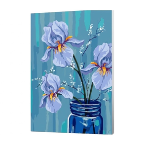 Kit de Pintura por Números de Tamaño Personalizado, Lienzo Acrílico, Arte Floral Decorativo con Marco de Madera, Pinceles y Pinturas - Product Image 1