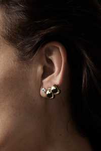 14k 18k <b>Solid</b> Gold Plain Vintage <b>Hoop</b> <b>Earrings</b> Minimalist Solitaire Modern Everyday Wear Elegant Chunky Gold Huggies For Women's - Product Image 2