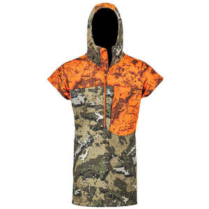 <b>Waterproof</b> Silent <b>Camo</b> Hunting <b>Jacket</b> Men's Blaze Orange Camouflage Hooded Pullover Outdoor Tactical Fishing Hiking Windbreaker - Product Image 1