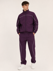 Vêtements de jogging personnalisés pour hommes, coupe-vent en polyester uni à capuche, survêtement respirant, séchage rapide, léger, décontracté - Product Image 6