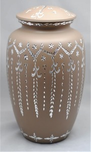 Luxury <b>Pink</b> Decorative Metal Vase Ornate Flower Vase with Silver Embellishment Lidded <b>Home</b> <b>Decor</b> Urn Table Centerpiece - Product Image 6