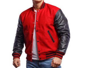 แจ็คเก็ตเลตเตอร์แมนแบบสั่งทำคุณภาพดีสำหรับนักศึกษามหาวิทยาลัย ฤดูหนาว ขายส่งแบบไม่มีลาย - Product Image 1