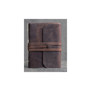 Acheter Journal intime en cuir véritable Carnet de notes en cuir fait à la main en coton blanc avec fermeture à sangle en cuir Produits laitiers de voyage - Product Image 4