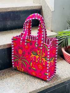 Sac fourre-tout matelassé en coton style bohème à rayures, idéal pour la plage, les voyages d'été et le shopping quotidien - Product Image 2