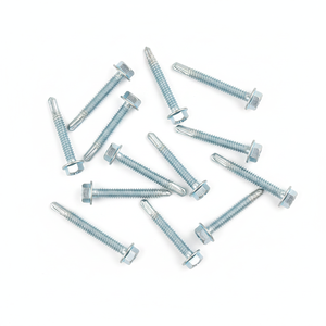 Premium Carbon Steel Hex Washer Head Self-Drilling <b>Screws</b> (Metric/Inch) Zinc Coated Class 8 Heavy Duty Corrosion Resistant Deep - Product Image 1