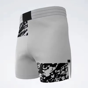 Pantalones Cortos Deportivos Blancos para Hombre, con Estampado de Camuflaje Negro, Tela de Poliéster, Ajuste Atlético, Absorción de Humedad, Ligeros, Transpirables, para Entrenamiento - Product Image 4