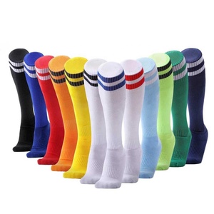 Men's <b>Knee</b> <b>High</b> <b>Socks</b> <b>White</b> Blue Striped Knitted Breathable Sports <b>Socks</b> Spring Style - Product Image 6