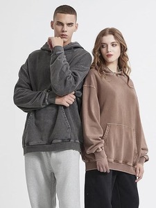 Sweat à capuche en coton pur 450 GSM, coupe oversize, délavé à l'acide, tendance pour homme, commandes en gros à prix compétitif - Product Image 4