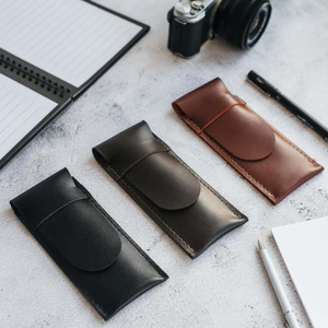 Funda para bolígrafo hecha a mano de cuero genuino Fountain, estuche personalizado para lápices, funda grabada para bolígrafo, accesorios de oficina para hombre, regalo, uso UV/Digital - Product Image 3