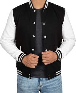 Functional Basics Wholesale <b>Corduroy</b> Fur Lining Heavy Winter Varsity <b>Jackets</b> for <b>Men</b> Side Pockets Front Zip Elastic Cuffs <b>Jacket</b> - Product Image 4
