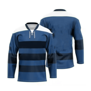 Men's V-Neck Full Sleeve Rugby Jersey Striped Red Dark Brown Moisture Wicking Polyester Regular Fit All Seasons - Product Image 5