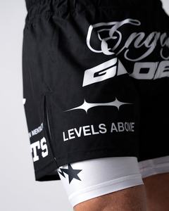 Shorts de combat BJJ MMA 2-en-1 avec impression numérique personnalisée, doublure de compression intégrée, pour grappling, Jiu-Jitsu brésilien, No-Gi - Product Image 4