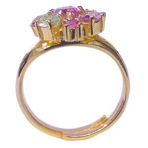 Bague classique pour femme en argent sterling 925 plaqué or avec pierres précieuses multi-tourmalines, idéale pour les mariages - Product Image 3