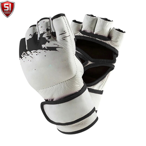 ถุงมือฝึกซ้อมแบบครึ่งนิ้ว PU ยี่ห้อ SUMROOS INDUSTRY สำหรับ MMA มวย และศิลปะการต่อสู้อื่นๆ ปรับขนาดได้ด้วยแถบตีนตุ๊กแก - สามารถปรับแต่งได้ - Product Image 2
