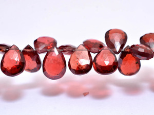 AAA Garnet 7x10mm Faceted Pear Briolette <b>Bead</b> Natural Mozambique Red Garnet Semiprecious Gemstone <b>Loose</b> <b>Beads</b> For Jewelry Making - Product Image 1
