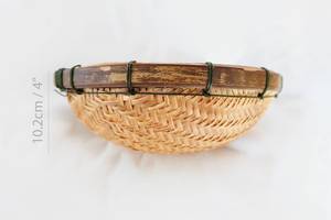 ตะกร้าไม้ไผ่สานมือ สำหรับใส่ผักผลไม้  แบบไทย  เป็นมิตรกับสิ่งแวดล้อม  กระชอนครัว  งานแฮนด์เมดจากไม้ไผ่ธรรมชาติ  รับผลิตแบบ OEM - Product Image 3