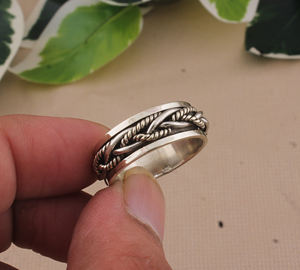 Bague classique en argent sterling 925 avec serti clos et pierre précieuse, finition polie, pour femme et homme, bijoux de mariage et de fiançailles - Product Image 6