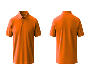 เสื้อโปโลแขนสั้นสีน้ำเงินสำหรับผู้ชาย ผ้าถัก สีพื้น ลำลอง ทรงปกติ ดีไซน์ติดกระดุม - Product Image 1