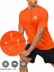 Camiseta de Manga Corta Casual para Hombre, Marca AMY, 100% Algodón, Corte Regular, Lisa, con Logotipo Personalizado al por Mayor - Product Image 5