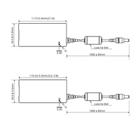 Adaptateur secteur AC/DC 60W 12V 5A FranMar avec interface DC 5,5 mm, prise IEC320 C14, câble de 1 m, matériau PC, connexion de bureau